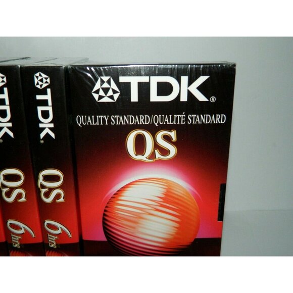 TDK QS T-120 Blank VHS Video Cassette Tapes 6 Hours Lot of 4 NEW SEALED - Picture 4 of 8